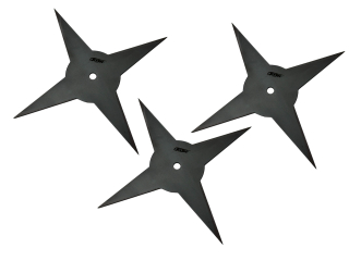 ACEJET UNI Shuriken Shadow, 10" Throwing Star - set of 3