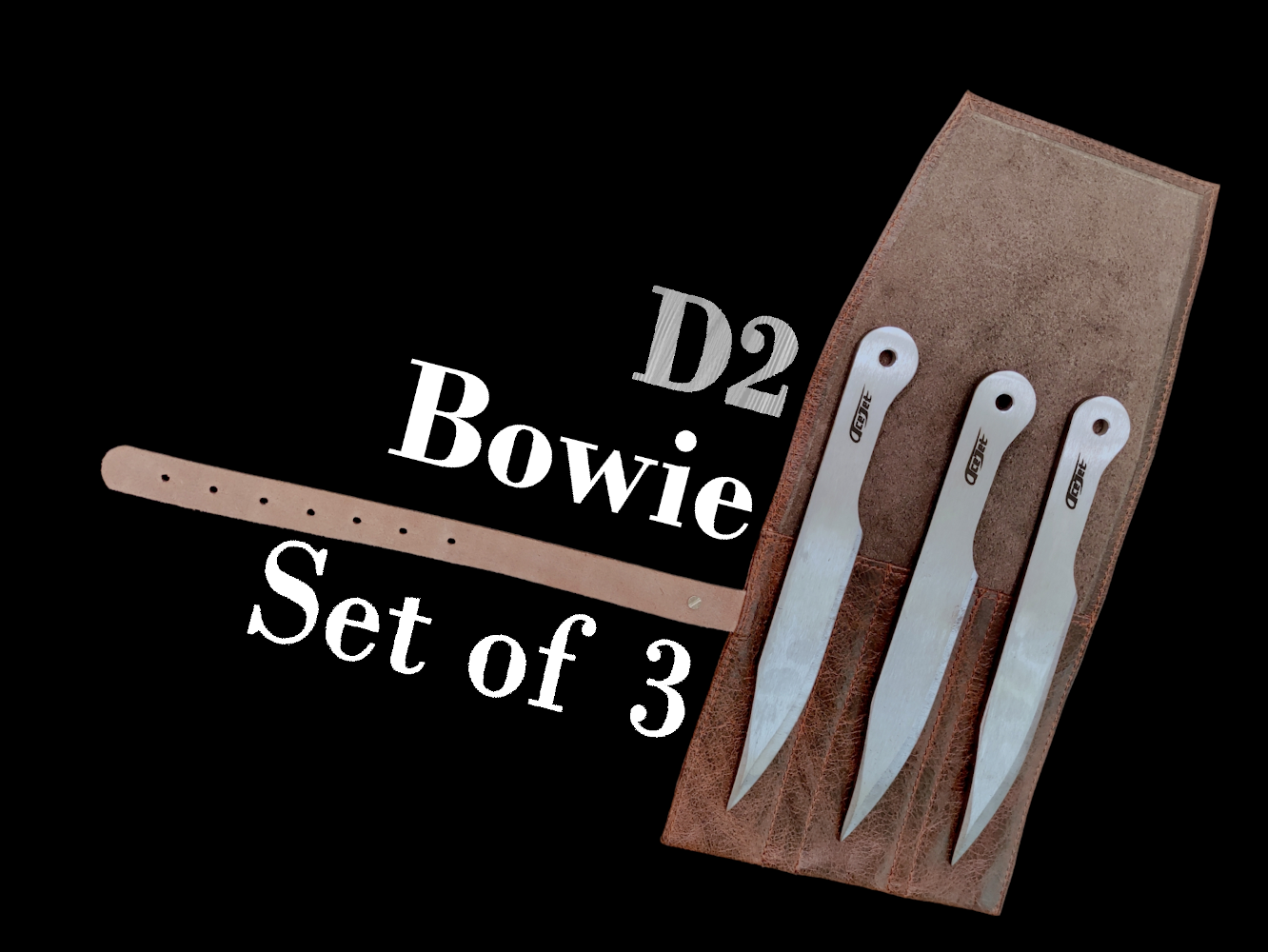 Bowie D2 10" - Throwing Knife Set of 3