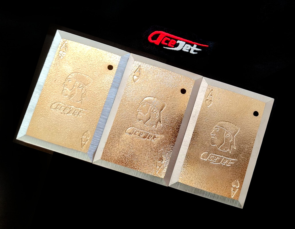 ACEJET Steel Throwing cards in Gold 24k - set of 3