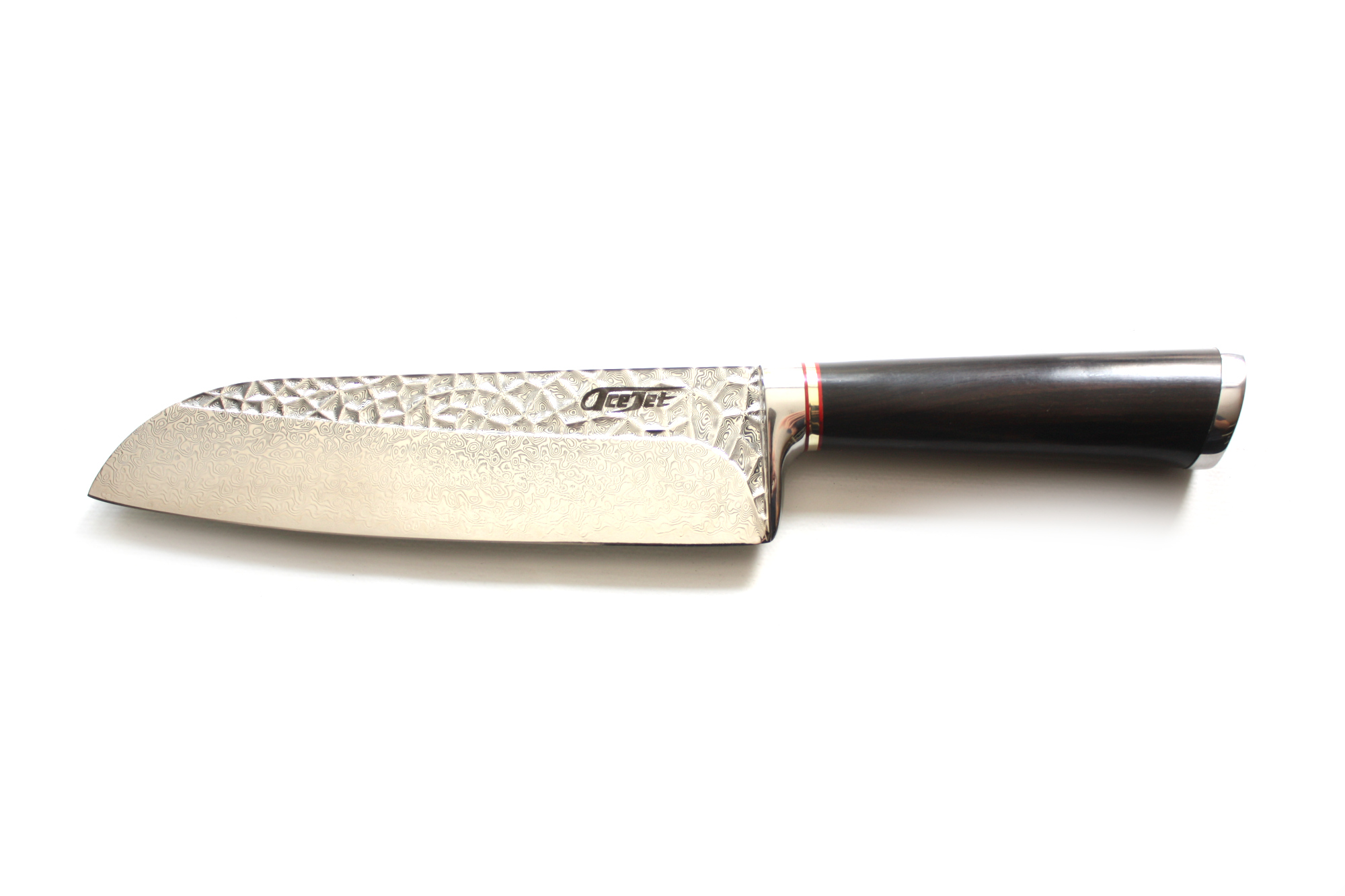 ACEJET HAMMERMAN Ebony - SanMai Santoku Kitchen Knife