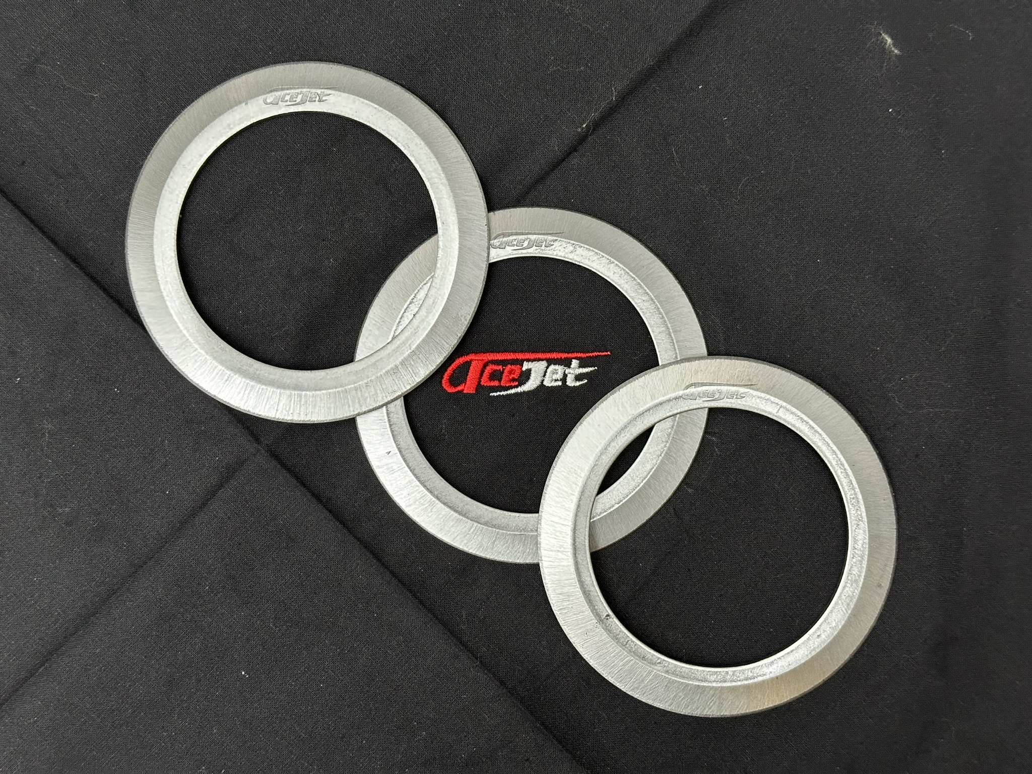 ACEJET Chakram 4" - Spring Steel, Sharp Ring - set of 3