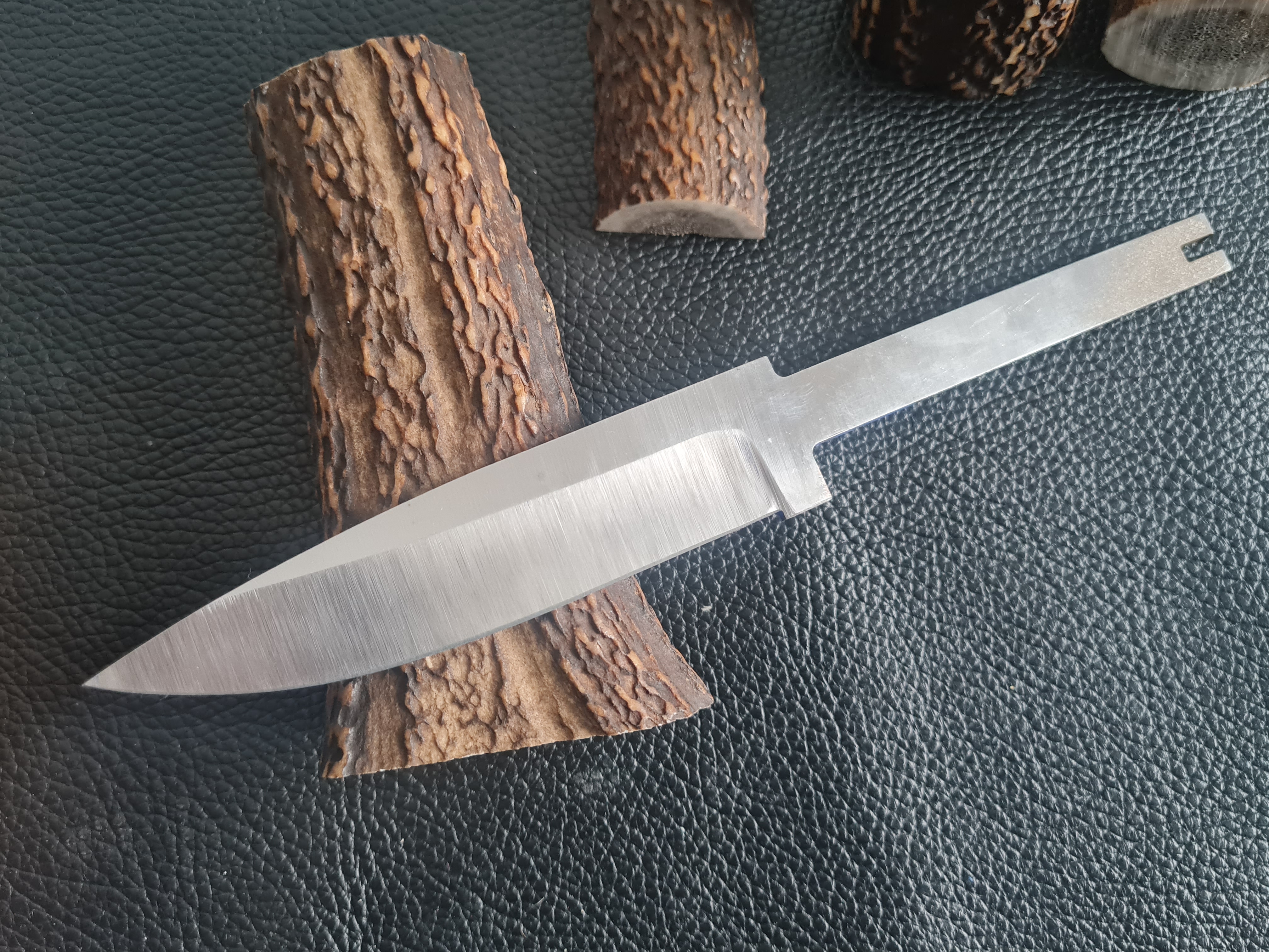 Appache 5" Hidden Tang, Flat Grind - Elmax Knife Blank