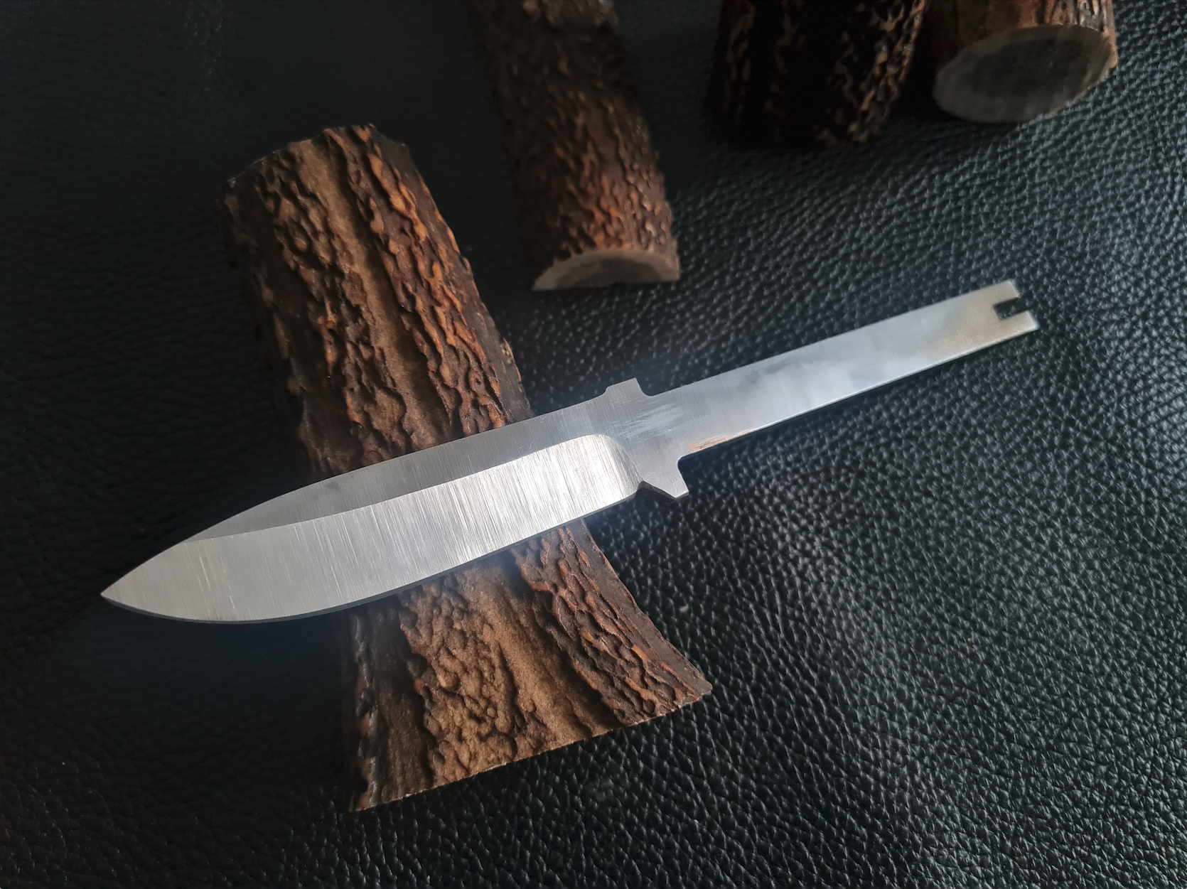 Old Appache 4" Hidden Tang, Hollow Grind - Elmax Knife Blank