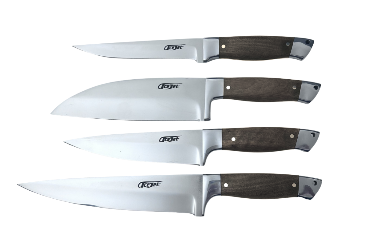 AceJet Caesar Walnut Wood - Set of 4 ELMAX Kitchen knives