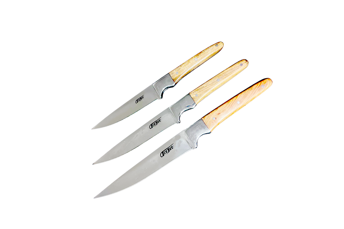 AceJet Remus - Set of 3 Olive Wood ELMAX Kitchen knives