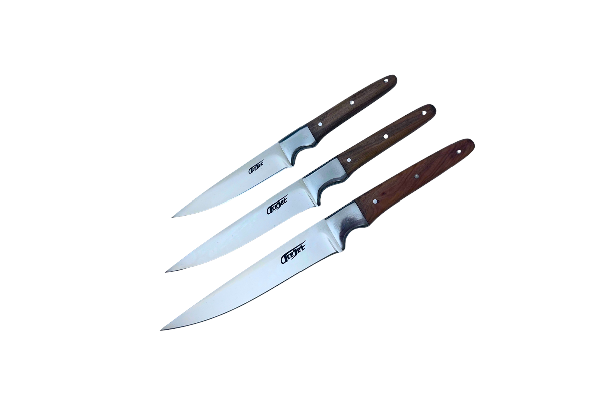 AceJet Remus - Set of 3 Rose Wood ELMAX Kitchen knives