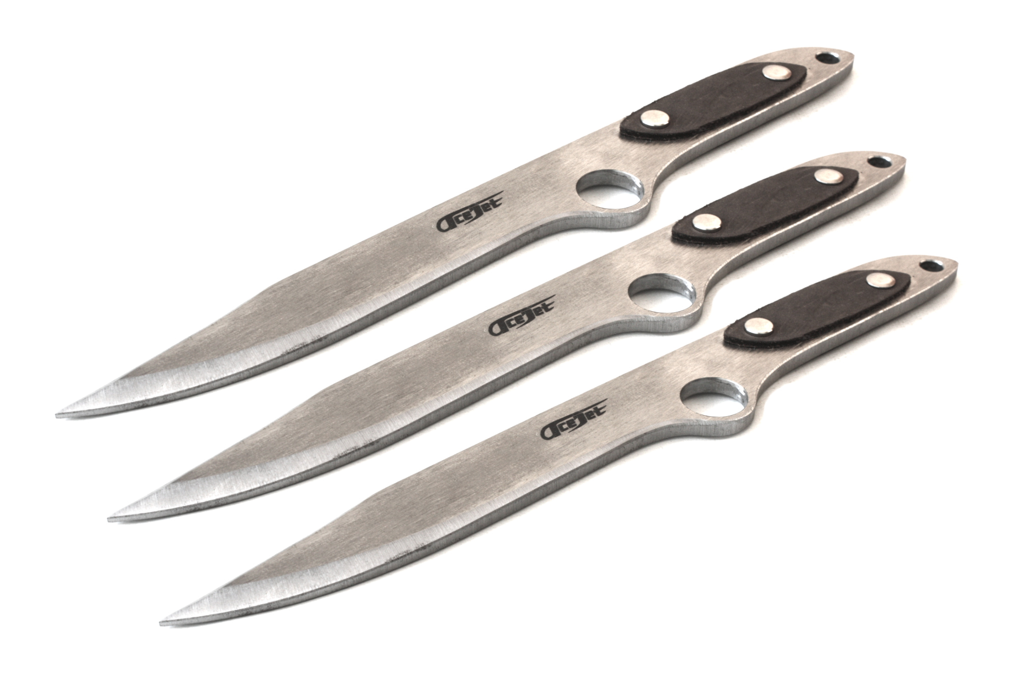 ACEJET SPINNER BOWIE Silver Hunter 12'' brown grip - Throwing knife - set of 3