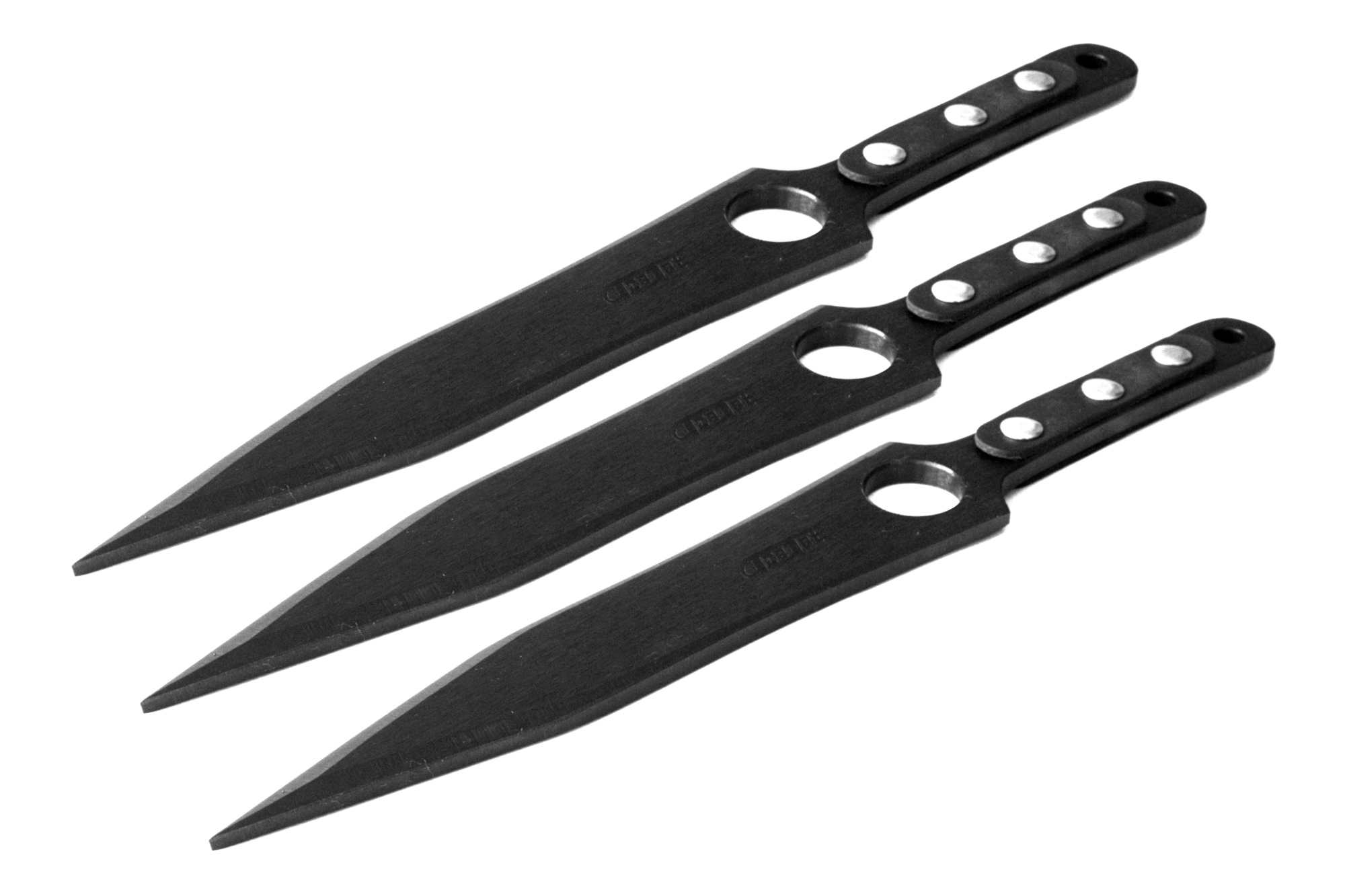 ACEJET MAXIMUS SHADOW 12" black grip - Spinner Throwing knife - set of 3