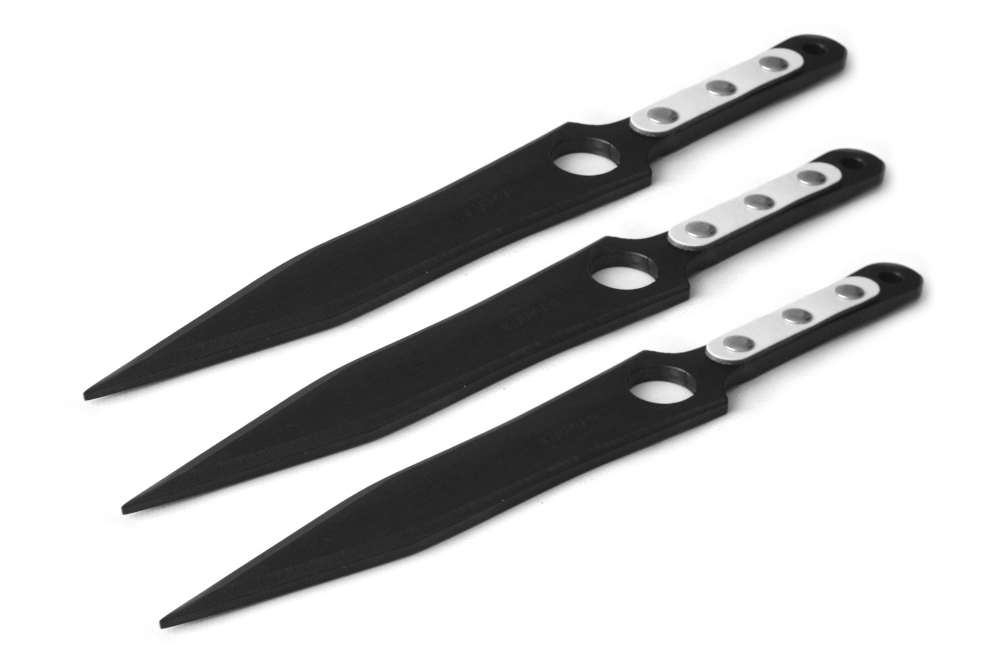 ACEJET MAXIMUS SHADOW 12" white grip - Spinner Throwing knife - set of 3