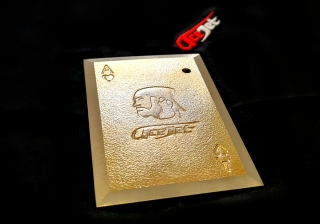 ACEJET Steel Throwing card in Gold 24k