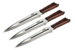 ACEJET ACHILLES VINTAGE brown - Throwing knife - set of 3