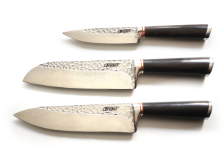 ACEJET Hammerman Ebony - SanMai Kitchen Knives - set of 3