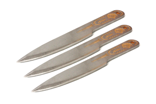 ACEJET APPACHE D2 Eagle in 24K GOLD - Throwing knife - set of 3